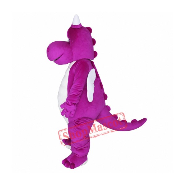 Purple Adult Dragon Mascot Costume