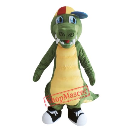 Adult Green Crocodile Mascot Costume