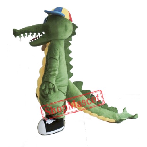 Adult Green Crocodile Mascot Costume