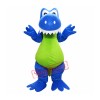 Adult Blue Green Dinosaur Mascot Costume