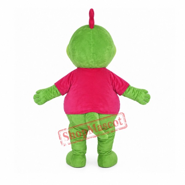 Cute Green Dinosaur Mascot Costume