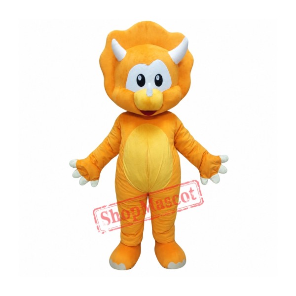 Orange Dinosaur Mascot Costume