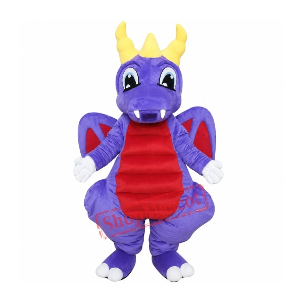 Purple Dragon Mascot Costume for Adults