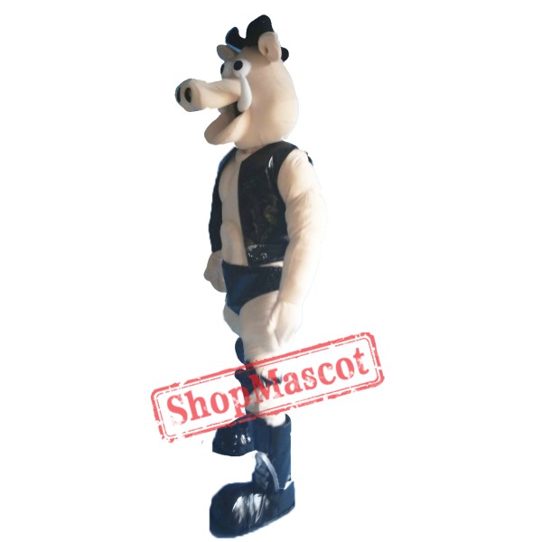 Power Muscle Boar Mascot Costume