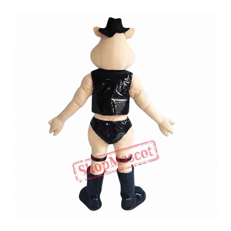Power Muscle Boar Mascot Costume Power Muscle Boar Mascot Costume
