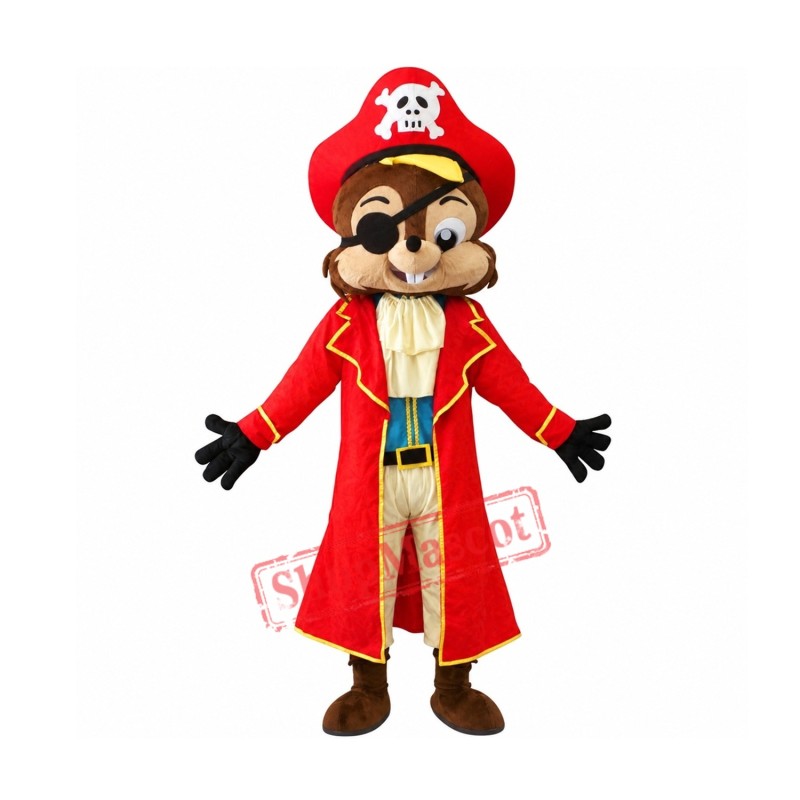 Pirate Squirrel Mascot Costume