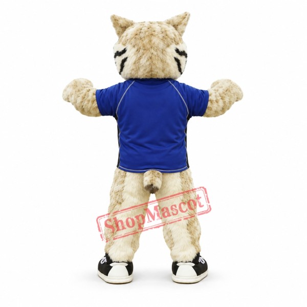 Power Bobcat Mascot Costume Power Bobcat Mascot Costume