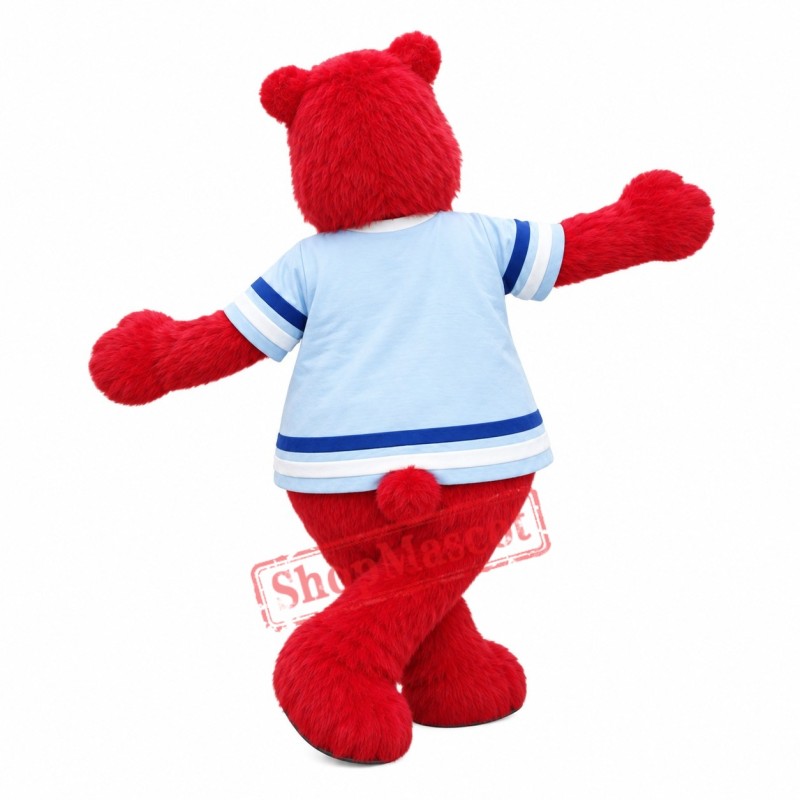 Cute Red Bear Mascot Costume