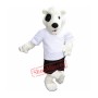Cute White Bear Mascot Costume