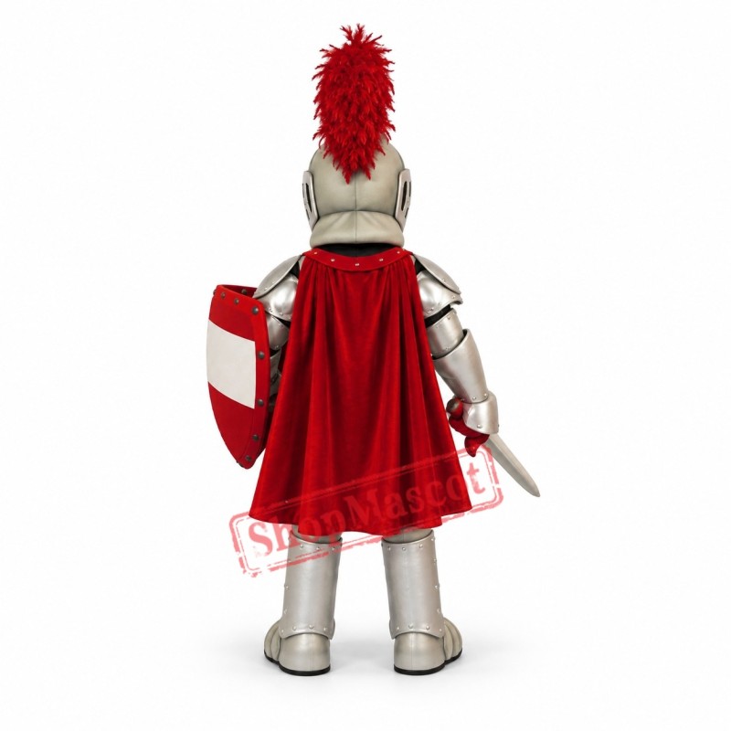 Red & Silver Knight Mascot Costume