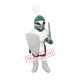 Green & Sliver Knight Mascot Costume