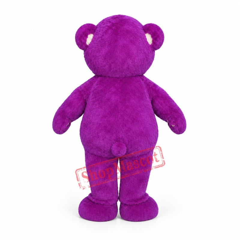 Purple Bear Mascot Costume Purple Bear Mascot Costume