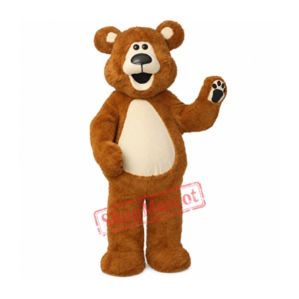 Happy Brown Bear Mascot Costume Happy Brown Bear Mascot Costume