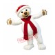 Christmas Polar Bear Mascot Costume Christmas Polar Bear Mascot Costume