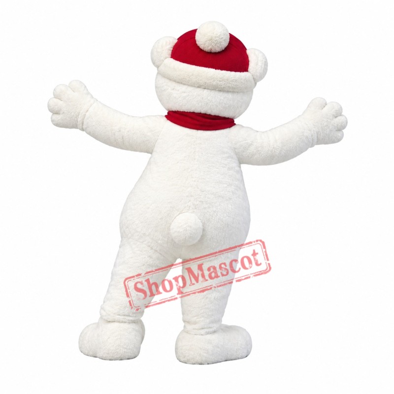 Christmas Polar Bear Mascot Costume Christmas Polar Bear Mascot Costume