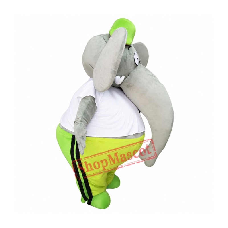 Big Fat Grey Elephant Mascot Costume Big Fat Grey Elephant Mascot Costume