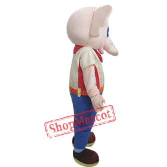 Beige Elephant Mascot Costume