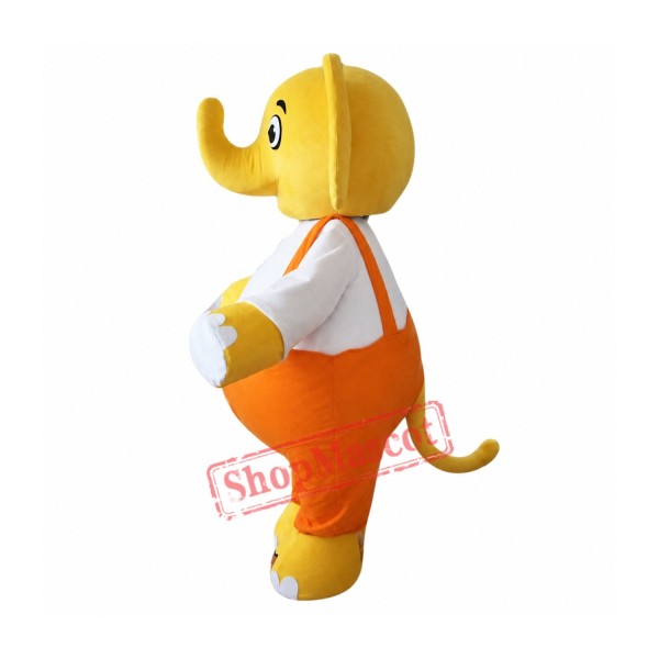 Golden Adult Elephant Mascot Costume