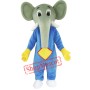 Blue Body Elephant Mascot Costume