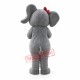 Female Grey Elephant Mascot Costume