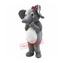 Female Grey Elephant Mascot Costume