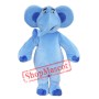 Blue Elephant Mascot Costume For Adults