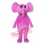 Adult Pink Elephant Mascot Costume