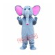 Grey Pink Elephant Mascot Costume