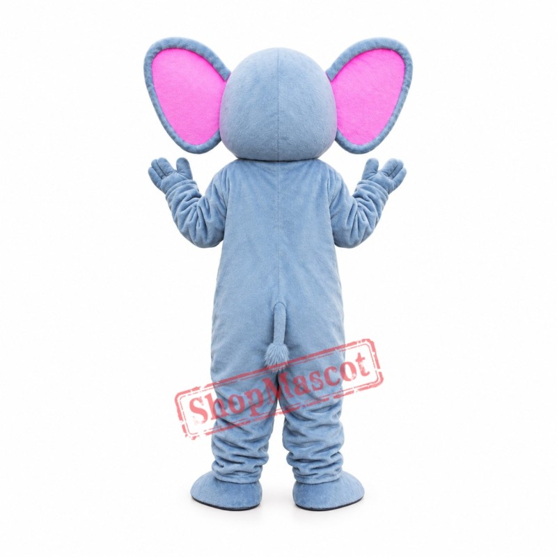 Grey Pink Elephant Mascot Costume