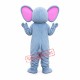 Grey Pink Elephant Mascot Costume