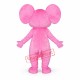 Happy Pink Elephant Mascot Costume