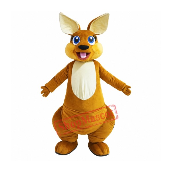 Happy Adult Kangaroo Mascot Costume Happy Adult Kangaroo Mascot Costume
