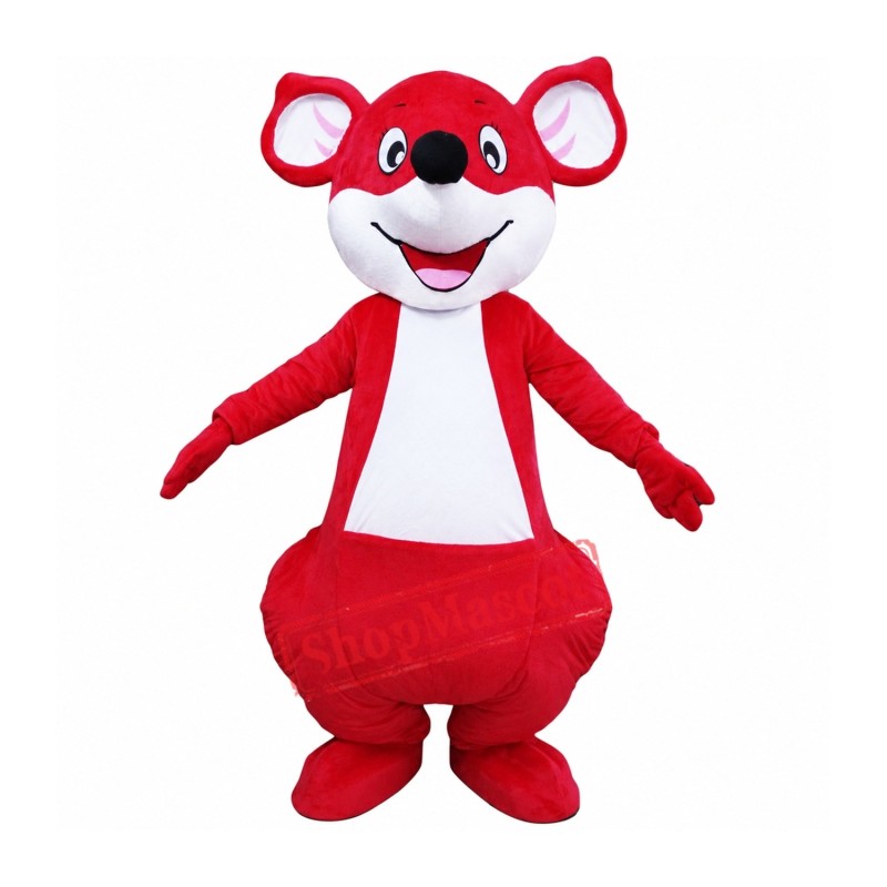 Red Happy Kangaroo Mascot Costume Red Happy Kangaroo Mascot Costume