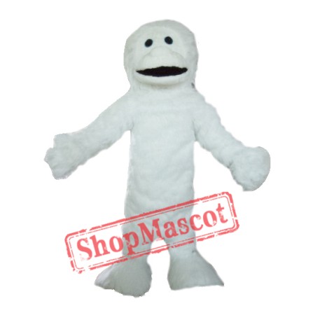 Adult White Yeti Mascot Costume