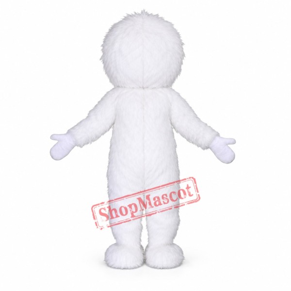 Cute White Yeti Mascot Costume