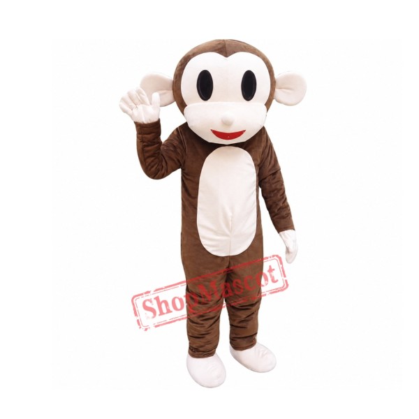 Plush Adult Monkey Mascot Costume