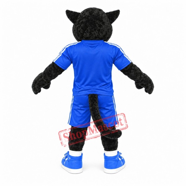 Black Sport Panther Mascot Costume Black Sport Panther Mascot Costume