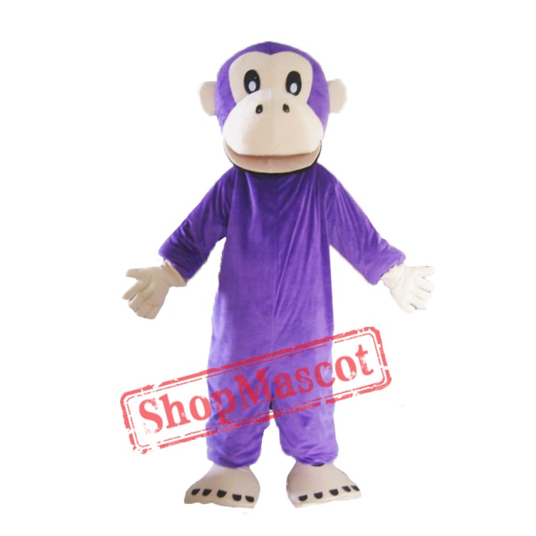 Adult Purple Gorilla Mascot Costume