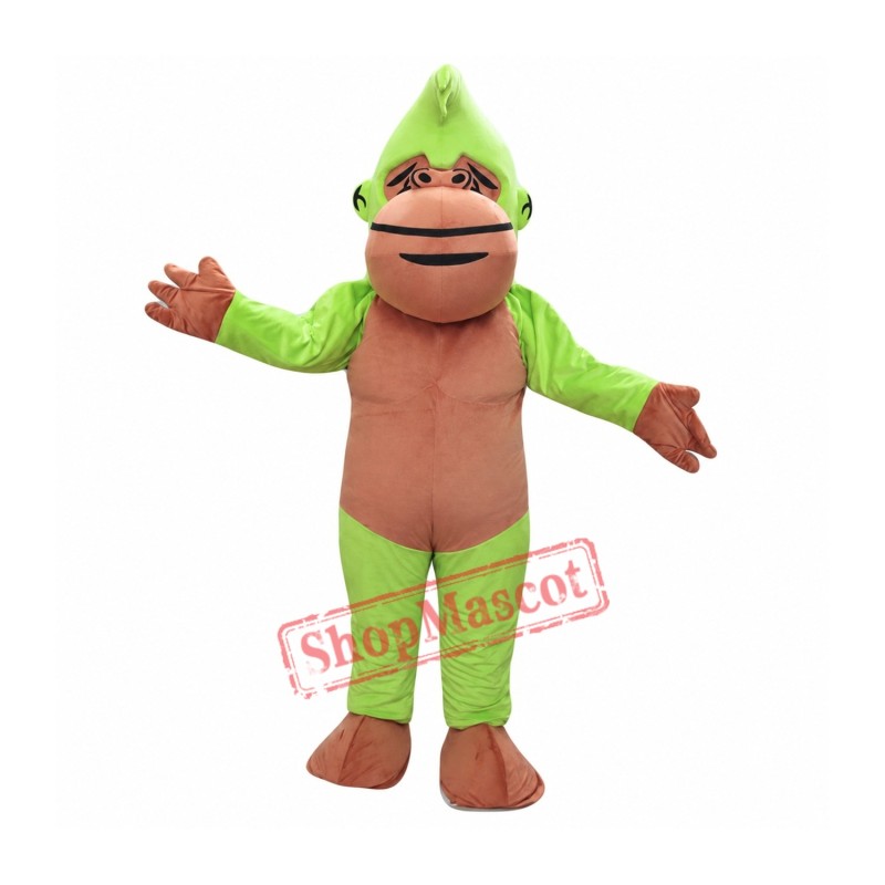 Green and Brown Chimpanzee Mascot Costume Green and Brown Chimpanzee Mascot Costume