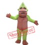 Green and Brown Chimpanzee Mascot Costume