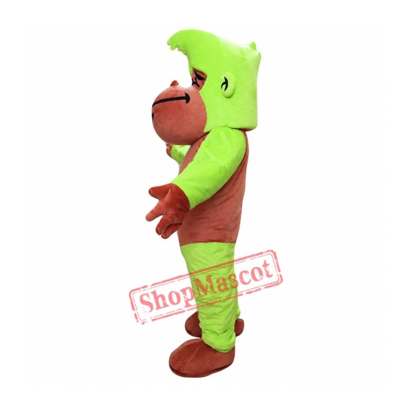 Green and Brown Chimpanzee Mascot Costume Green and Brown Chimpanzee Mascot Costume