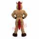 Brown Power Mustang Mascot Costume Brown Power Mustang Mascot Costume