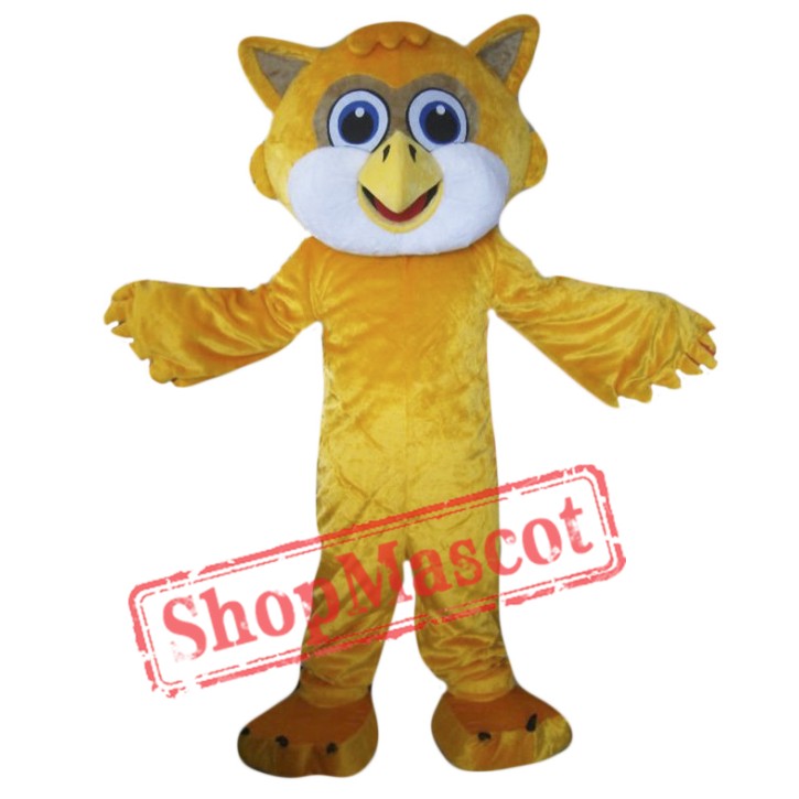 Yellow Owl Mascot Costume