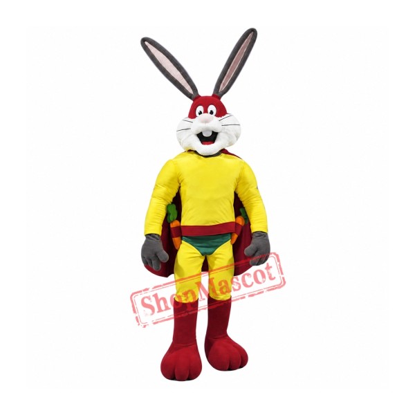 Superhero Rabbit Mascot Costume
