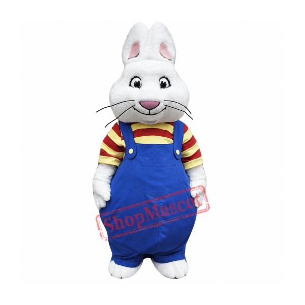 Max Rabbit Mascot Costume Max Rabbit Mascot Costume