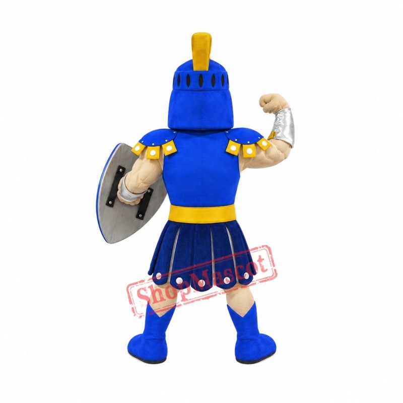 Blue Spartan Titan Trojan Mascot Costume Blue Spartan Titan Trojan Mascot Costume