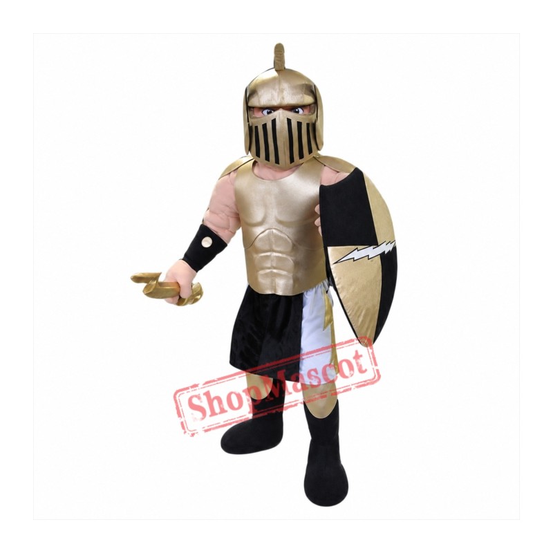 Golden Spartan Titan Trojan Mascot Costume Golden Spartan Titan Trojan Mascot Costume