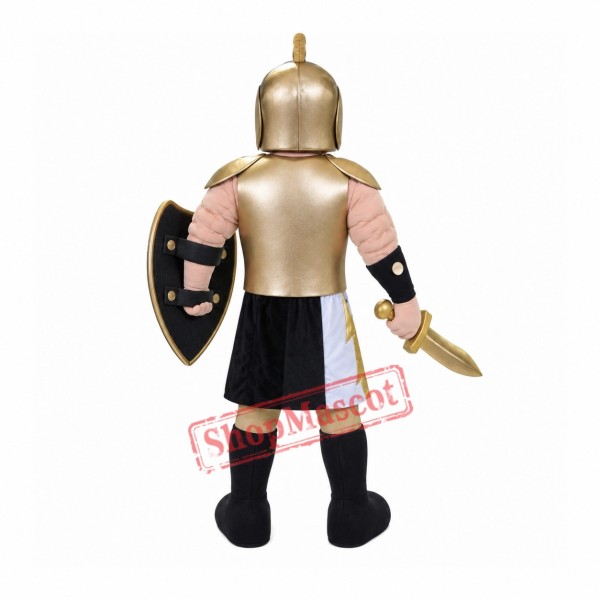 Golden Spartan Titan Trojan Mascot Costume