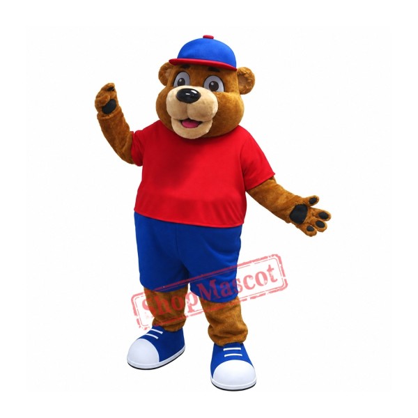 Happy Brown Animal Bear Mascot Costume Happy Brown Animal Bear Mascot Costume