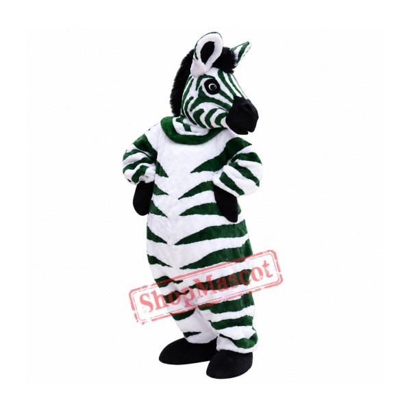 Green Zebra Mascot Costume Green Zebra Mascot Costume